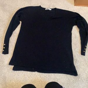 black v neck sweater